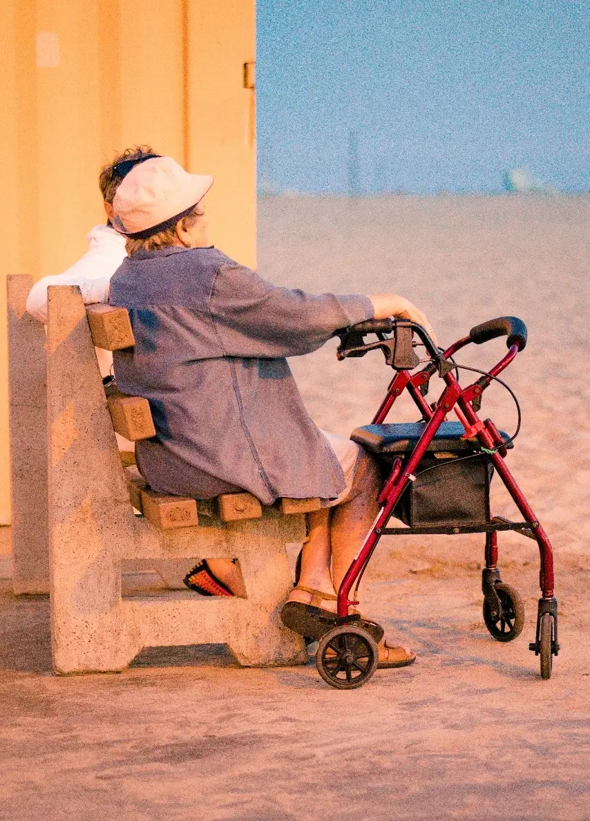 Couple sitting on bench