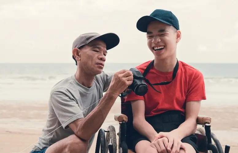 Enjoying recreational activities